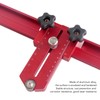 Table Saw Limit Fence Aluminum Alloy Red Retractable Adjustable Table