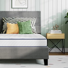 Novilla Queen Size Mattress 6 Inch, Foam and Spring Hybrid Mattress for Restful Sleep, Medium Firm, CertiPUR-US Certified Foam & Steel Coils, Durable Support, Eco-Friendly Packaging