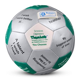 Trainers Warehouse Session Openers Thumball 6" | Icebreaker Game for Training | Stimulate Conversations About Motivations and Goals | 32 Panels to Prompt Conversation