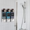 3 Chamber Shampoo and Conditioner Dispenser for Shower Wall -