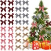 160 Pcs Mini Gingham Ribbon Bow,Christmas Mini Burlap Bow Buffalo