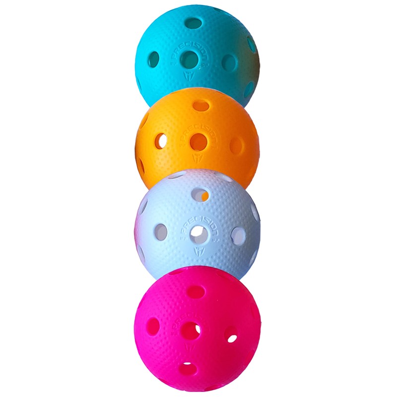 EXEL Precision Pro Floorball Balls - 4-Pack Multicolor