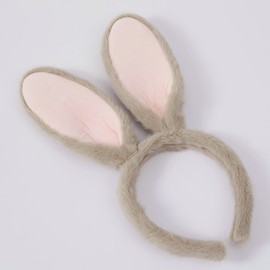 Olivemont Easter bunny ears headband for rabbit pretend play (grey)