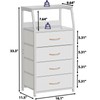 Furnulem Tall 4 Drawers Dresser, Vertical Storage Tower for Bedroom,