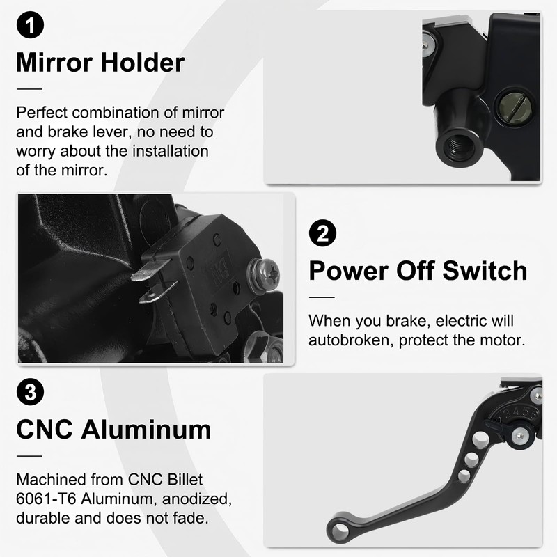 DgNeLai Universal Motorcycle Brake Clutch Pump Lever with Hydraulic Master