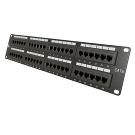 Vertical Cable Cat6 48 Port 19" Horizontal Rackmount 2U Patch Panel