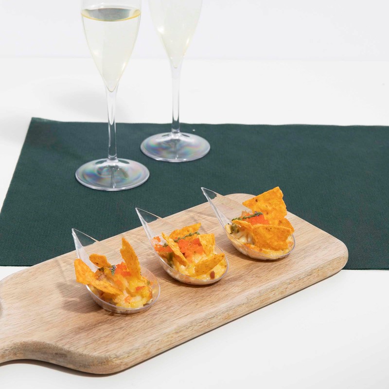 Finger Food 50 x Clear Reusable Drip Spoons