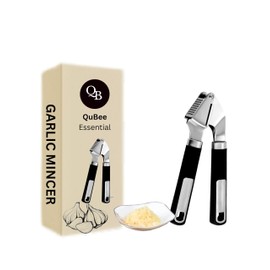 3 in 1, Heavy Duty Kitchen Aid, high quaity Stainless Steel Garlic, Ginger & Lemon Press, Soft Touch Handle, Extruder, Mincer & Crusher. Squeezer Presser Masher, Chopper