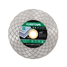 KURSTOL Tile Diamond Saw Blade - 115mm/4.5" Diamond Cutting Disc,Angle Grinder Blade Arbor 7/8"-5/8" Dual-Purpose for Cutting and Grinding Ceramic Tiles,Porcelain,Granite,Marble