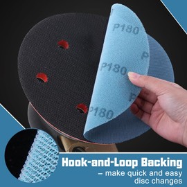 SPEEDWOX Mesh Abrasive 9 inch Drywall Sander Sandpaper 180 Grit 10pcs Dust-Free Hook and Loop Drywall Sanding Disc Aluminum Oxide Sanding Discs for Drywall Sanders For Metal Wood Finishing