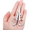 Silver Stainless Steel Folding Scissors Portable Mini Pocket Travel Scissors