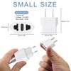 4 Pack European to America Travel Adapter Plug, EU to