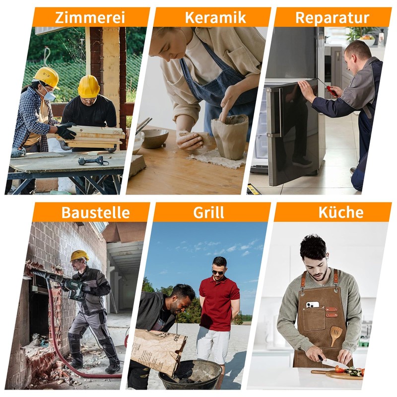KOOOGEAR Multifunctional Canvas Apron, Work Apron, Welding Apron, Grill Cooking