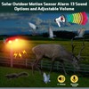 Qualirey 2 Pcs Solar Outdoor Motion Sensor Alarm with Stake