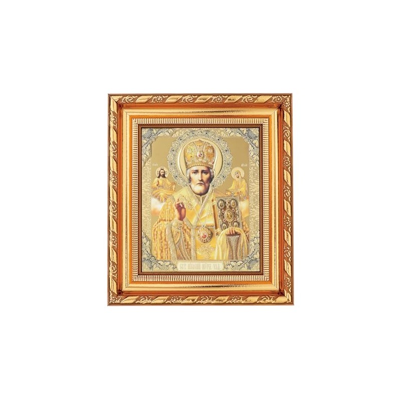 NKlaus Saint Nicholas of Myra Icon, Frame with Glass 14