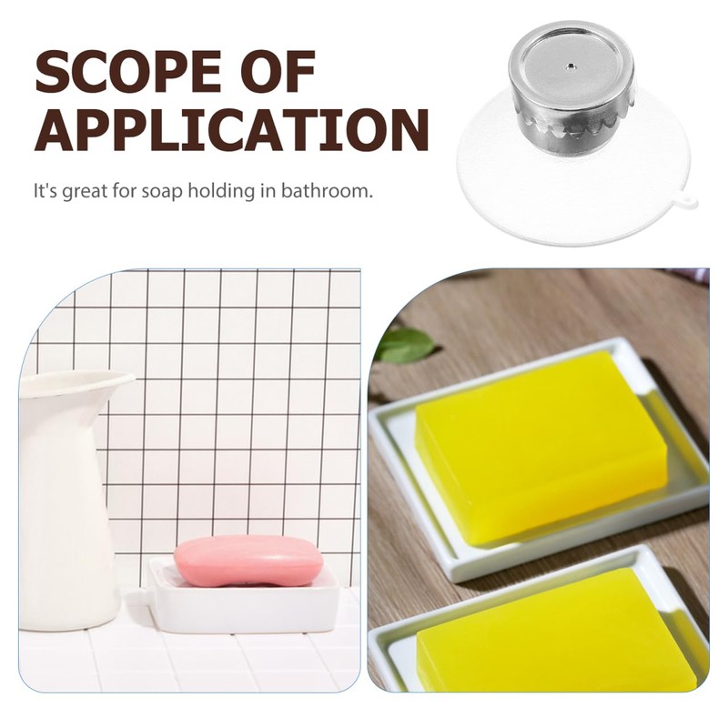 Cabilock Magnetic Soap Holder with Suction Cup 2-Pack Wall Mounted
