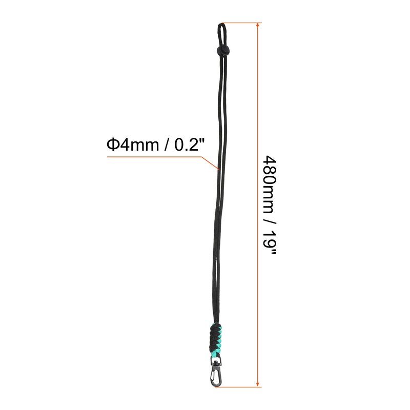 [PATIKIL] Badge Lanyard with Snap Hook 48cm Braided Neck Keychain