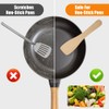 OSDUE Wooden Spatula, Set of 10 Beechwood Spatula for Cooking,