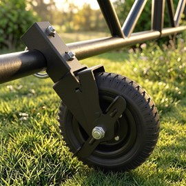 Lygoeege Tube Gate Wheel Under Mount Gate Caster, Prevent the Gate from Sagging and Dragging (8IN with Brake, 450Lbs Load Capacity)