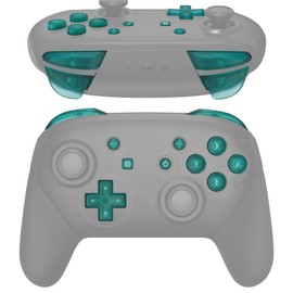 eXtremeRate Emerald Green Repair ABXY D-pad ZR ZL L R Keys for Switch Pro Controller, DIY Replacement Full Set Buttons with Tools for Switch Pro Controller