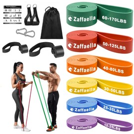 Bandas de Resistencia 13 PCS,Ligas de Resistencia para Ejercicio, Fuerte Bandas Elásticas para Pull Up & Crossfit - con 2 Ancla de Puerta, 2 Manijas, 2 Ganchos y Bolsa, Gimnasio