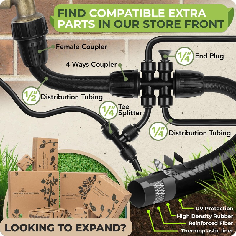 Carpathen 30pcs Drip Irrigation Emitters - 1/4" Drip Irrigation System