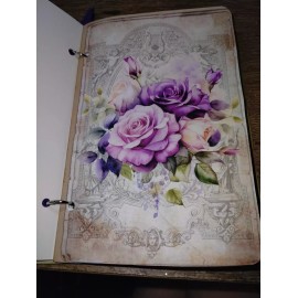 Jamie's bargain store Pretty Purple Flowers And Butterfly Junk Journal Scrapbook USA
