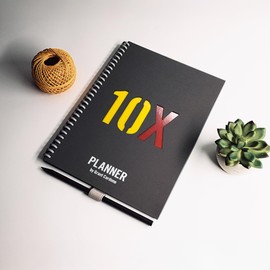 Grant Cardone 10X Daily Planner 4-Pack – Entrepreneur’s Productivity Journal for Goal Setting, Time Management, and Success