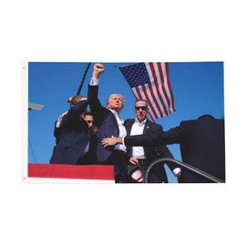 Trump gets shot Double Sided Banner 3x5FT Banner Breeze Flag Garden Flag Decorative Flag