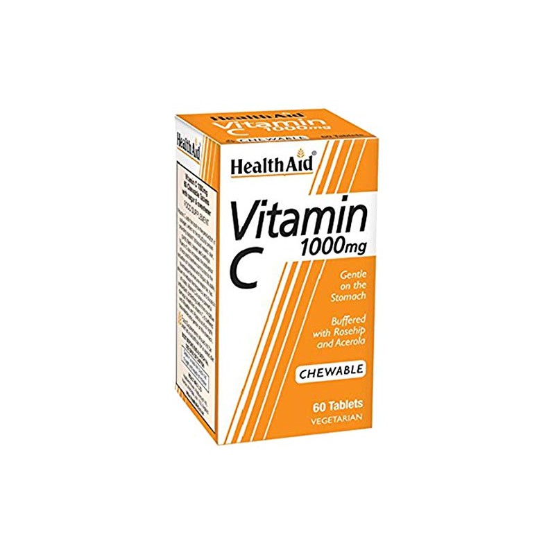 HealthAid Vitamin C 1000mg - Chewable - 60 Vegetarian Tablets