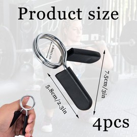 Pack of 4 Dumbbell Clasps, 28 mm Barbell Clamps Collar Clips Locking Quick Release for Dumbbells, Weightlifting, Dumbbell Attachment, Locks, Spring Clip, Dumbbell