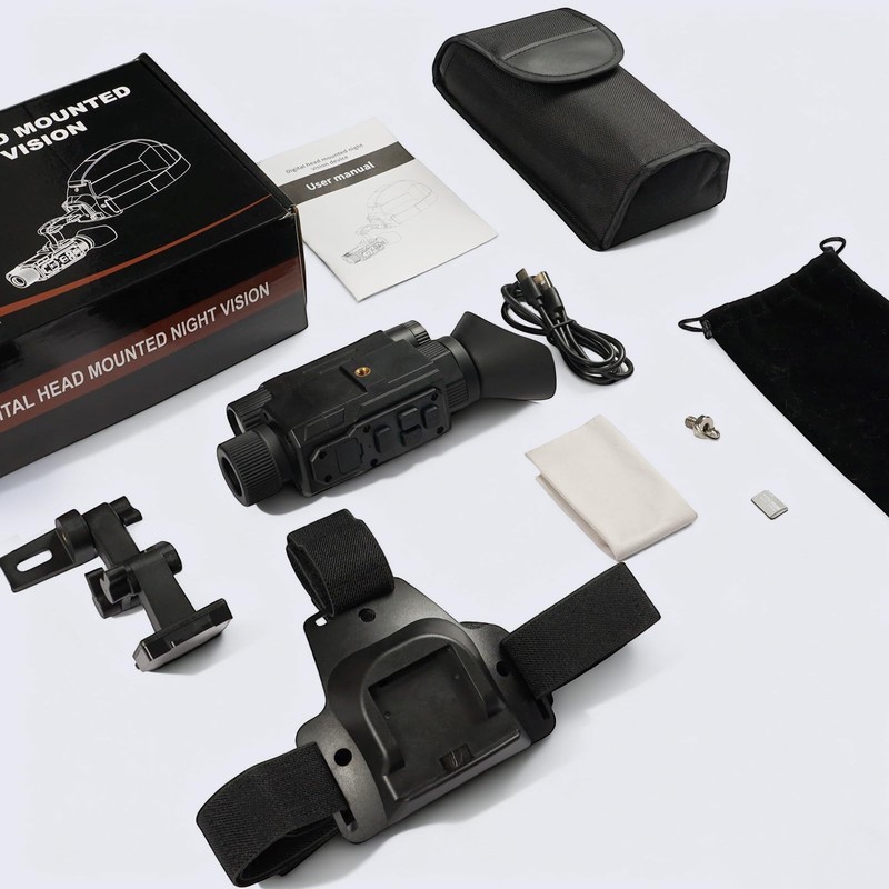 BIBIRE Night Vision Goggles, Head Mounted Night Vision Monocular 8X