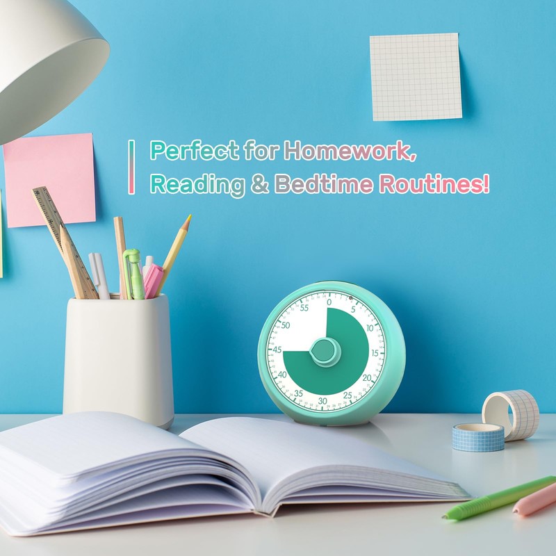 Conchstar Visual Timer for Kids, 60-Minute Countdown Timer for Classroom