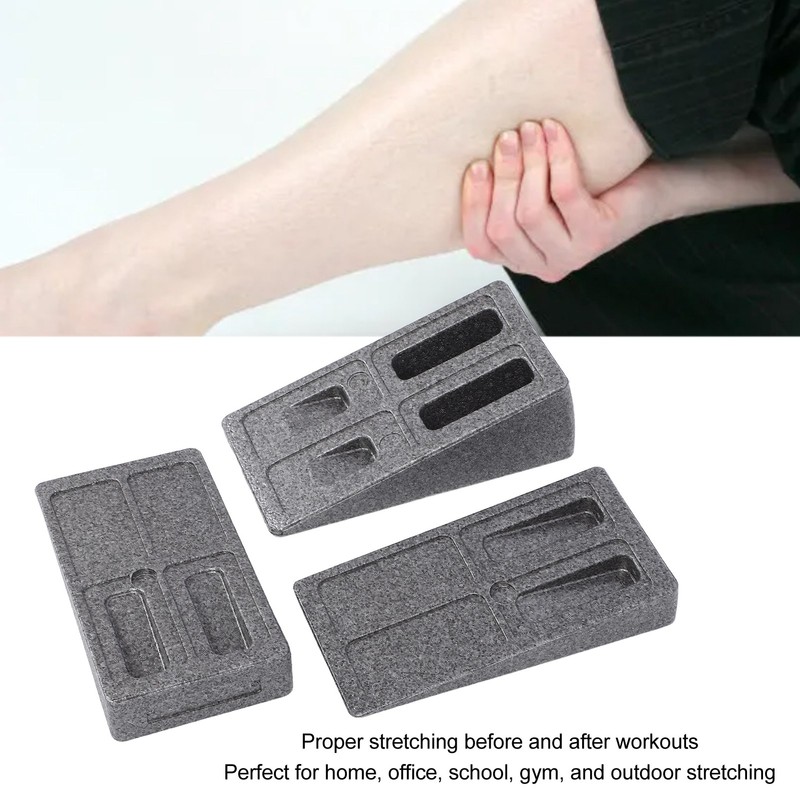 3 Pieces Calf Stretcher Slant Board Adjust Height Wedge Leg