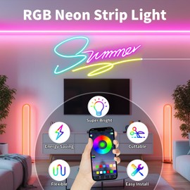 iNextStation RGB LED Strip Light 5M, 12V LED Rope Light with APP & Remote Control, Color Changing Music Sync neon Light Strip Flexible for Bedroom, Gaming, Party and Indoor Outdoor Decorations
