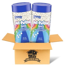 Vanilla Marshmallow Puffed Bundle. Includes Two 3 Oz each of Vanilla Flavored Marshmallow Bits. For Hot Cocoa Toppings, Cookies, Ice Cream Toppings, and More! Comes with a Good For My Home Box!