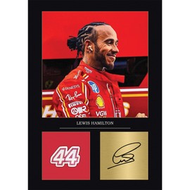 Lewis Hamilton Gift Signed A4 Print Display Unframed Lewis Hamilton Gifts For Boys Digitally Reproduced Signature Formula 1 Gifts F1 Gifts