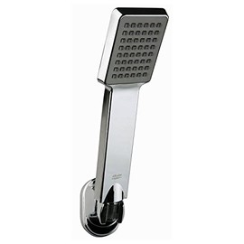 Florida Modern Design Hand Shower High Gloss Chrome Hand Shower Head with Anti-Limescale Nozzles Shower Head Bathroom Square Silver Grey