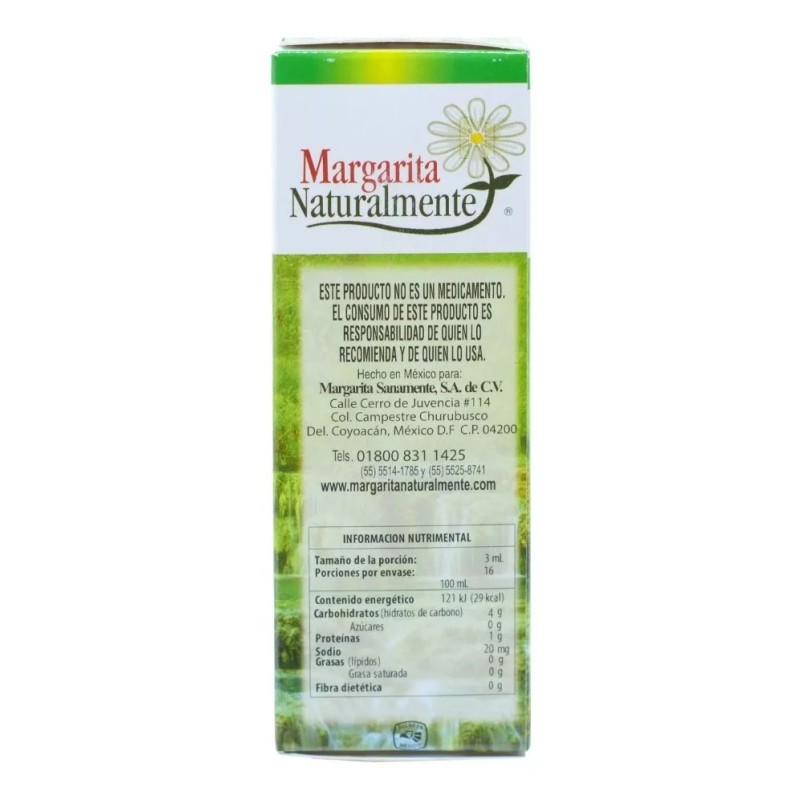 Margarita Naturalmente Zapote Blanco Compuesto Extracto 50ml Margarita Naturalmente