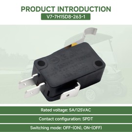 Anvpkun (2-Pack) Micro Switch SNAP Action V7-7H15D8-263-1 /E2AU with Roller Lever SPDT snap-Action Limit Switch Compatible with Honeywell V7 Series