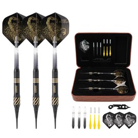 CUESOUL 16 Grams Deluxe Soft Tip Darts Set with Luxury Case (HX-STL-B2305+D602)