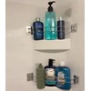 Safoner RV Shower Corner Storage Bar- Adjustable Stainless Steel Rod