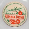 Milk Bottle Cap - Dewan Dairy Inc. - Oneida, New York,NY - ORANGE DRINK- 1 7/16"