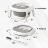 Collapsible Foot Bath Tub with Long Handle Foot Brush, Foldable