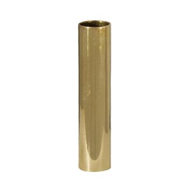 B&P Lamp® 4 Inch Height E12 Candelabra Base Modern Solid Brass Candle Cover Sleeve, Polished and Lacquered Finish