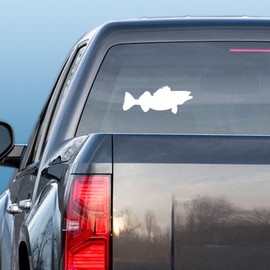 Express Yourself Heavy Walleye (Black - Reverse Image - Medium) Decal Sticker - Freshwater Fish Collection