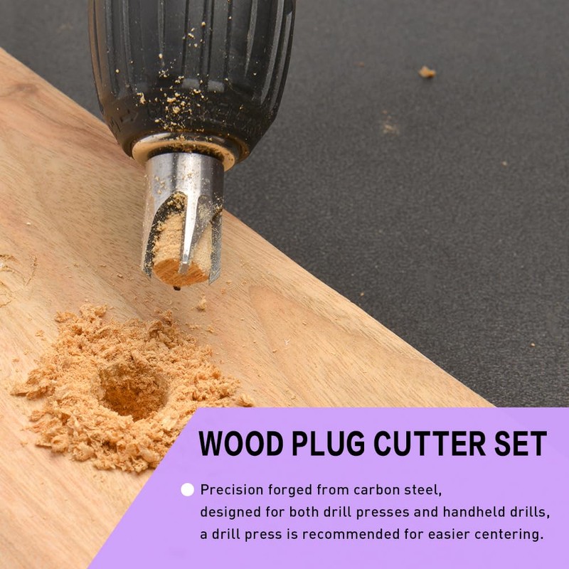 Countersink Drill Bit Set, 5 Piece Woodworking Chamfered Set with