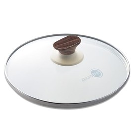 CW002466-002 Green Pan, Glass Lid, 9.4 inches (24 cm), Full Physical Strengthening, Woodbee, Dedicated Knob, Keeps Heat, Wood-like