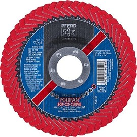 Pferd Flap Disc with 125 mm Diameter - Grain / Range 14 - Grai.60 - Spéc.Spécial angle/Céramique - Gamm