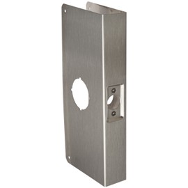 Don-Jo 12-CW 22 Gauge Stainless Steel Classic Wrap-Around Plate, Satin Stainless Steel Finish, 4-1/4" Width x 12" Height, for Cylinder Door Lock with 2-1/8" Hole
